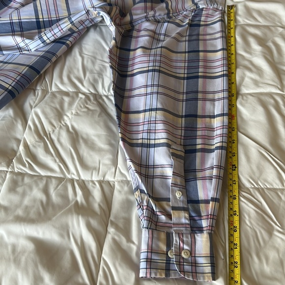 Norsport Brand 100% Cotton Long Sleeves Plaid Design Men’s Dress Shirt Medium - Picture 7 of 13